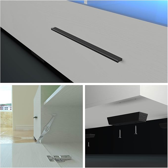 LED TV Stand for 65 75 85 Inch TV Modern Entertainment Center with Light String 31 Modes Full Color Selection Long TV Console with Large Storage for 90 Inch TV in Living Room Bedroom White