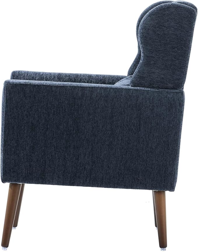 Modern Accent Chair&ampWingback Chair&ampLiving Room Chairs ComfySmall Arm Chair&ampClub Chair&ampSide Chairs for Living RoomSingle Chairs Living Room with Waist Pillow for Small SpaceOffice (D