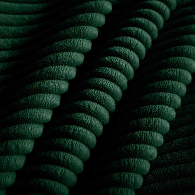 Corduroy Square Storage Ottoman with Removable Cushions 36.6 Inch Corduroy Fabric Cloud Ottoman Footrest for Modular Sofa Living Room Furniture Easy Assembly Green