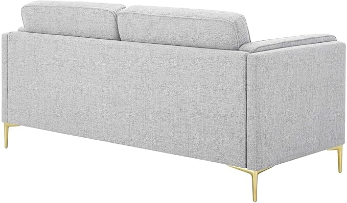 Modway Kaiya Upholstered Fabric Sofa 33.5 x 71 x 32 Light Gray