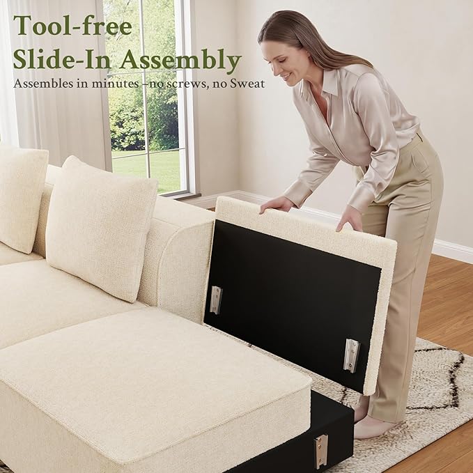 loveseat Sofa 75 Comfy Chenille Love Seat Small Couches for Small Spaces 2 Seater Modern Loveseat Deep Seat Chenille Sofas for Living Room Apartment Bedroom Beige