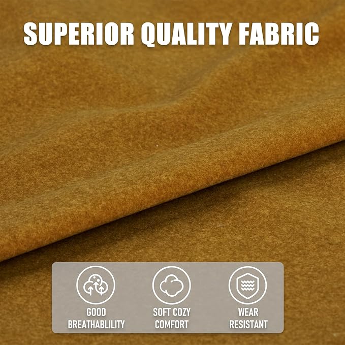 3 in 1 Sleeper Chair Bed Foldable Convertible Chair with Thickened Cushion and Sponge OTE Chenille Fabric Adjustable Backrest Upholstered Accent Chair for Apartment/Bedroom/Office - Yellow Brown