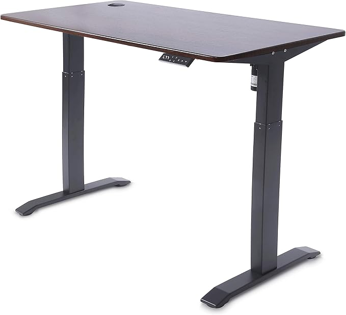 UNICOO Electric Height Adjustable Standing Desk Electric Standing Workstation Sit Stand Table Home Office Compter DeskGaming Table Whole-Piece Desktop 48 * 24 in (KT1001-MB)