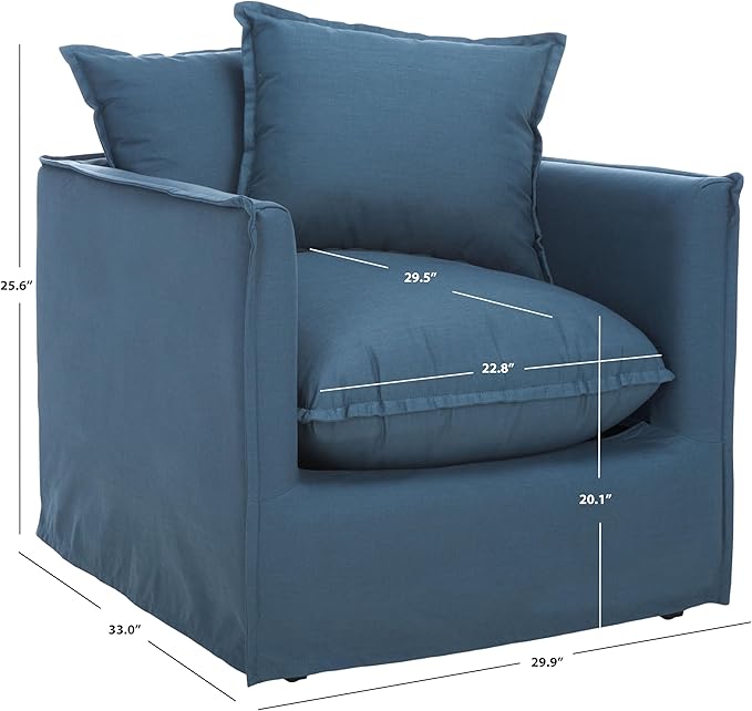 Safavieh Mercer Collection Joey Arm Chair Blue