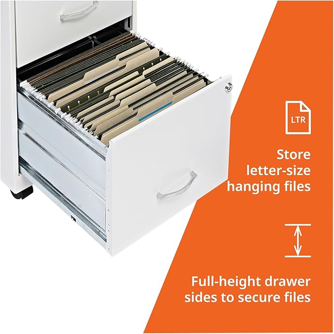 Lorell LYS SOHO File/File Mobile File Cabinet White