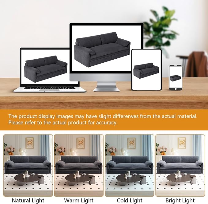 66 Queen Size Sofa Bed 3 in 1 Convertible Pull Out Sleeper Sofa with Thicked Cushions and Side Storage Velvet Loveseat Couch for Home Living Room Bedroom Apartment Lounge Small Spaces Grey