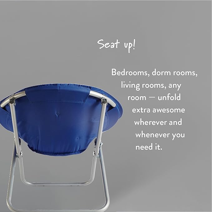 Urban Lifestyle Micro Suede Saucer Chair Adult Navy
