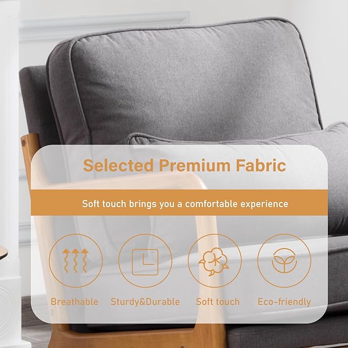 Accent Chair for Living Room Mid-Century Modern Upholstered Armchair with PillowReading Arm ChairComfy Accent Chair for Bedroom