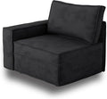 HOOOWOOO Modular Sectional Sofa CouchMatching Free Combination Cloud Couch Left Arm Chair(Black Corduroy)