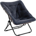 Comfy Folded Chair Soft Faux Fur Oversized Folding Chair Flexible Lazy Chair for Kids Girls Teens Adults Metal Frame Moon Chair for Dorm Rooms Bedroom Living Room