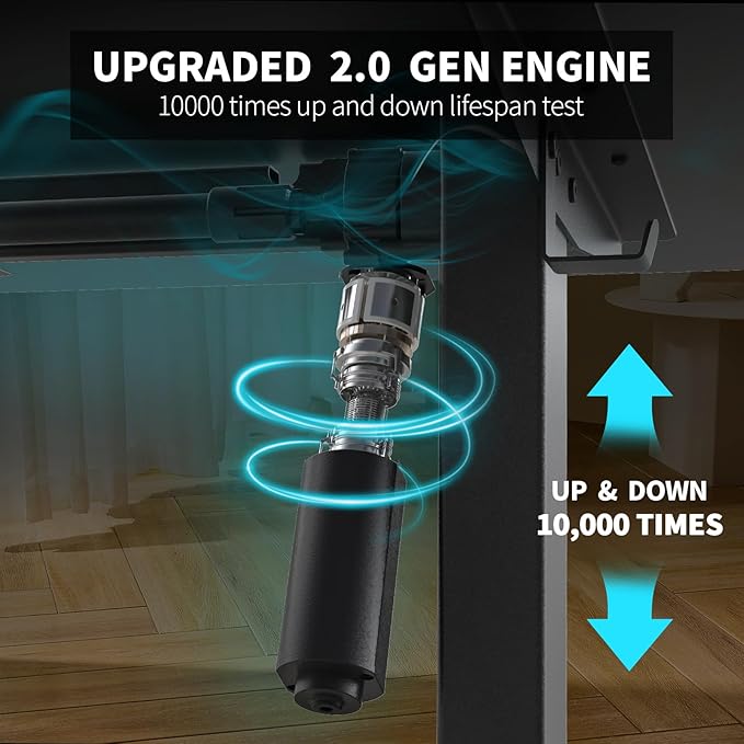63 x 30 Inch Electric Standing Desk with 2 Drawers Adjustable Height Widened Stand Up Desk with Storage Sit to Stand Ergonomic Workstation for Home Office Classic Black
