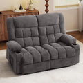 BOSMILLER Reclining Loveseat with Cup Holders for Living Room 2 Seat Manual Loveseat Recliner with Side Pocket | Loveseat recliner