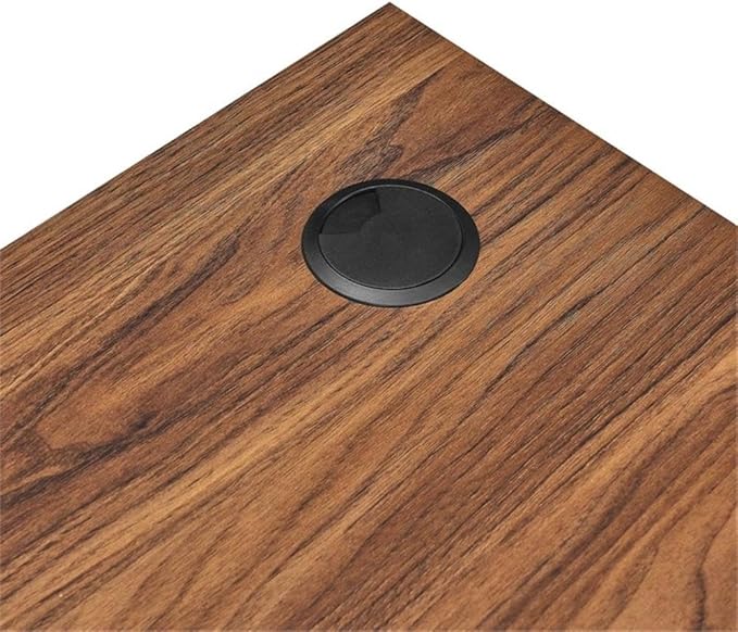 Modway Transmit 55 Wall Mount Corner Wood Office Desk in Walnut/White