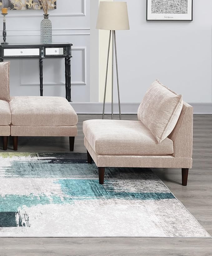 Beautiful Blush Pink Armless Chair Fabric 1pc Chair Pillow Soft Cushion Wood Legs Living Room Furniture