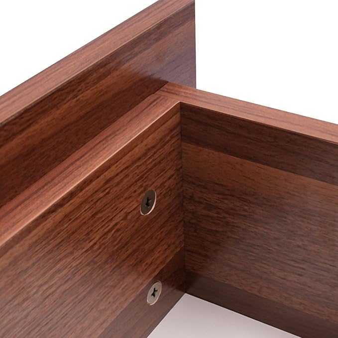 Wall Mounted Desk Floating Desk for Wall Desk Wall Mounted Desk with Pull Out Drawer Wall Organizer Space-Saving Desk for Homes Offices Entrances Bedroom Brown