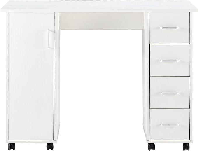 Home Office Computer Desk Table with Drawers White 41.73‘’L 17.72''W 31.5''H