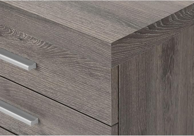 Rolling Mobile 3-Drawer File Storage Cabinet with Silver Colored Drawer Handles Home Office Printer Stand with 5 Casters Easy to Assemble