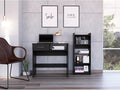 Home Office Desk &amp Bookshelf Set - Black - Versatile Workstation &amp Storage