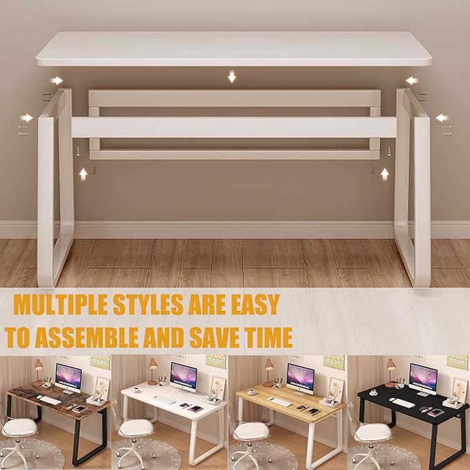 Modern Desk 55 Inch Computer Table Simple Style Office Writing Desk Industrial Office Table