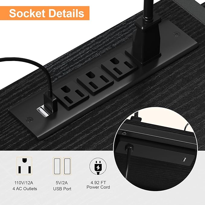 Snughome Floating TV Stand Wall Mounted with Power Outlet 55 Floating Entertainment Center with LED Lights Floating TV Shelf with Drawer Wall Mounted Media Console Shelf for Living Room Bedroom
