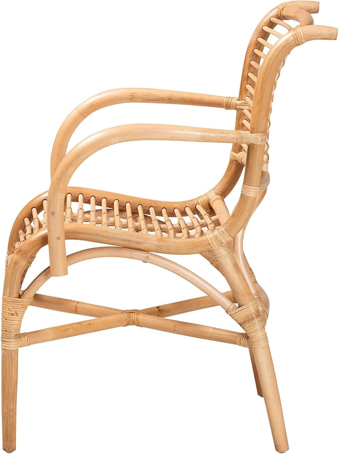 bali &amp pari Seminyak Modern Bohemian Natural Rattan Accent Chair