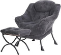 Tiita Lazy Chair with Ottoman Modern Large Accent Lounge Chair Leisure Sofa Armchair with Ottoman Reading Chair with Footrest for Bedroom Living Room Dorm Rooms Garden and Courtyard