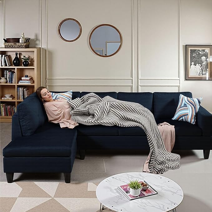 FONTOI L Shaped Sectional Couch with Otttoman 97 Sectional Sofa for Living Room Modular Couches for Bedroom Apartments