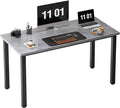Need Computer Desk 47 inch Home Office Desk Modern Simple Style Home Office Gaming Desk Basic Writing Table for Study Student Black Metal Frame Grey