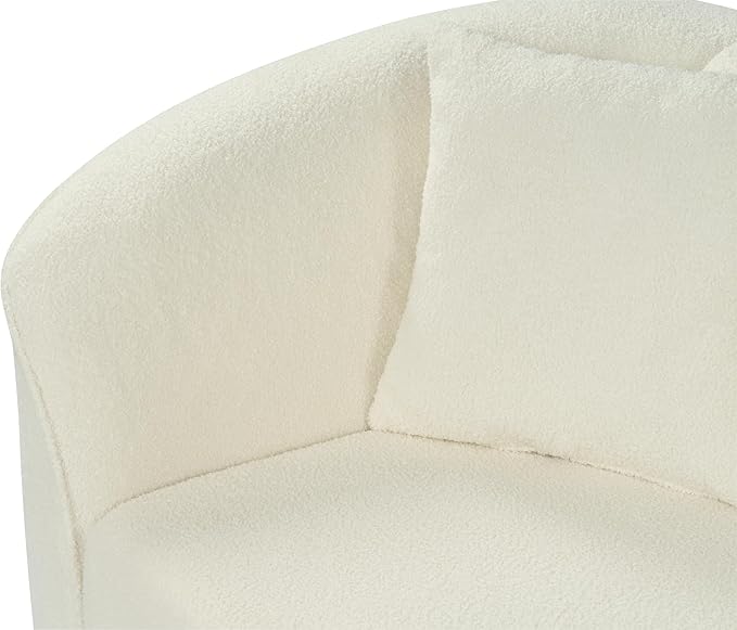 Christopher Knight Home Sabbo 87.50 Boucle Upholstered Couch Oversized 2 Seater Sofa Curved Soft Seating Lounge Sofa Chair Cozy Loveseat with Armrest Reading Sofa for Living Room Home Rest Beige