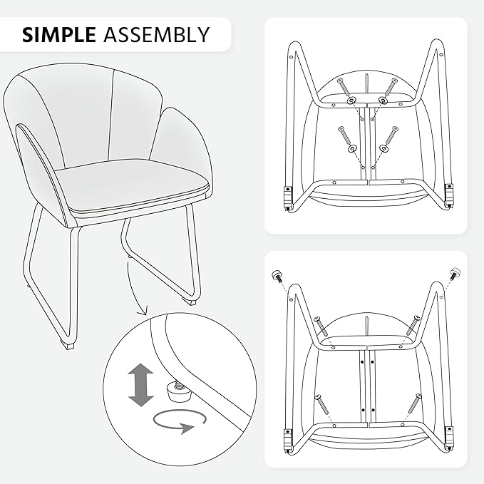 Yaheetech Velvet Dining Chair Flower Shaped Armchair with Golden Legs Upholstered Side Chair for Kitchen Dining Room Living Room Set of 2 Gray