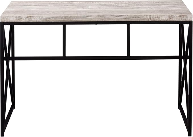 Computer Desk Home Office Laptop Work Beige Laminate Black Metal Contemporary Modern