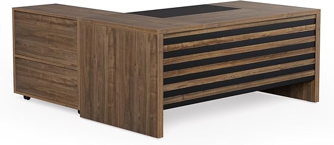 LITTLE TREE L-Shaped Computer Desk with File Cabinet Combo 63-Inch Office Desk 31-Inch Filing Cabinet with Storage &amp Drawer for A4/Letter/Legal Size File Large Business Furniture for Home Offic