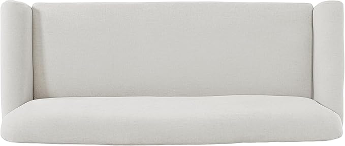 Christopher Knight Home Sola 77.5'' Modern Chenille Upholstered Loveseat Sofa with Rolled Armrest and Rubberwood Frame 2-Seater Home Sofa Living Room Comfy Couch for Hotel/Apartment Light Grey
