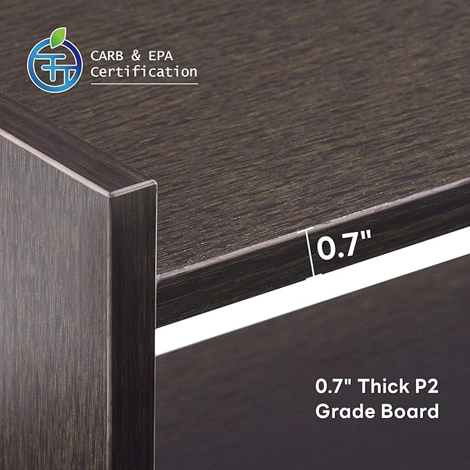 ivinta L Shaped Desk 62.2 Modern Corner Computer Desk with Monitor Stand for Small Spaces Living Room Home Office Bedroom 6404 (Dark Brown)