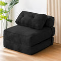 tantohom Folding Sofa Bed Convertible Sleeper Chair with Pillow Foldable Mattress with Back SupportSpace-Saving Sofa for Living RoomBedroom (Black)