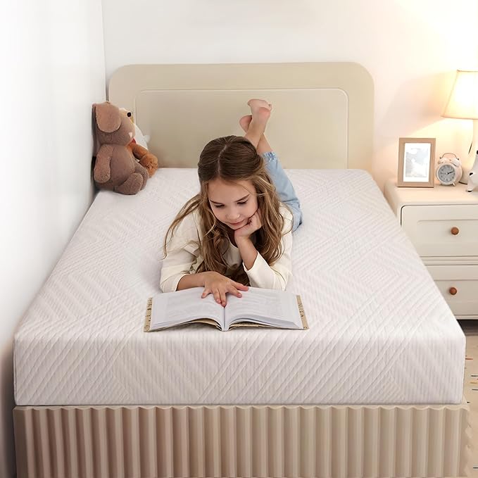 MLILY Twin Mattress in a Box 5 inch Mattresses Made in USA for Kids Bed Single Size Daybed Individual Bunk Memory Foam Medium Firm