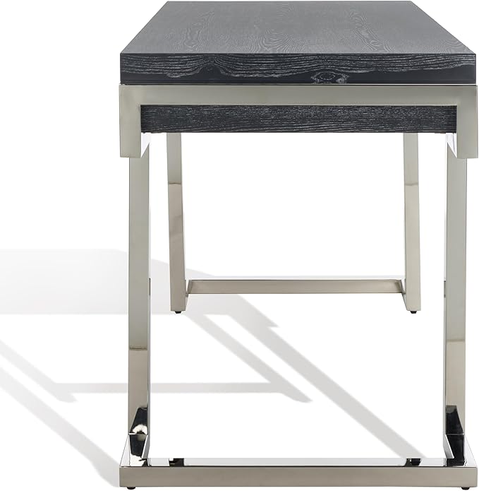 SAFAVIEH Couture Collection Maia Black Cerused Oak 2-Drawer Home Office Writing Desk