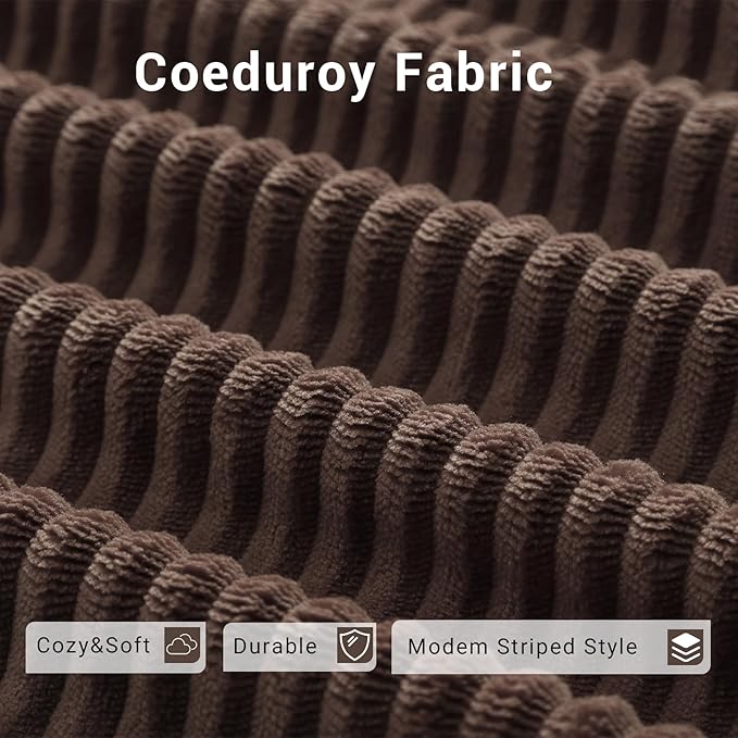Compressed Sofa Convertible Sofa Bed Corduroy Compression Boneless Couch with Pillow Comfy Modular Foldable Floor Sleeper Sofa for Bedroom Living Room Lounge Studio (Brown)