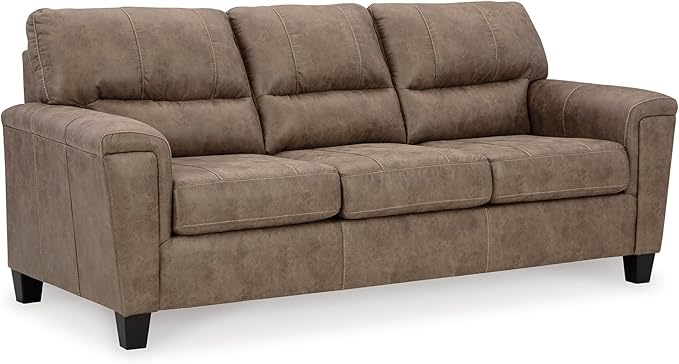 Signature Design by Ashley Navi Modern Sofa with Removable Cushions Dark Brown
