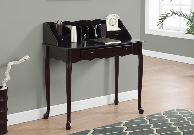 Computer Desk Home Office Laptop Storage Drawers 36 l Work Brown Wood Traditional