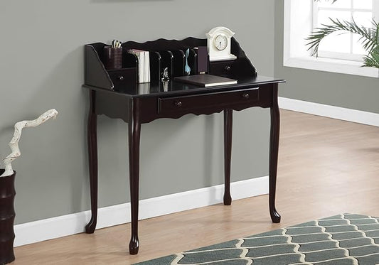 Computer Desk Home Office Laptop Storage Drawers 36 l Work Brown Wood Traditional