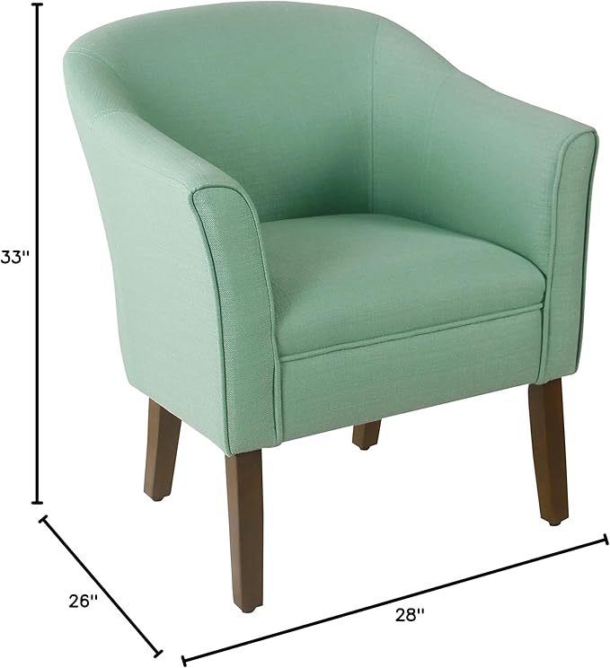 HomePop Modern Barrel Accent Chair Aqua