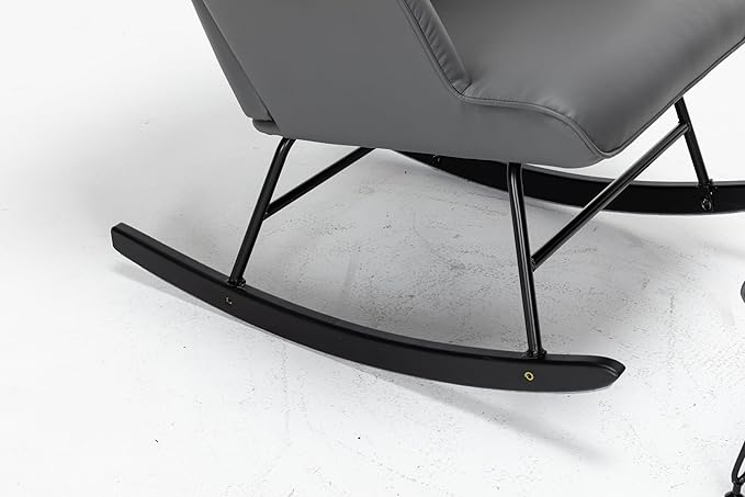 Comfortable Modern Rocking Chair with Lumbar Support for Bedroom Nursery Living Room