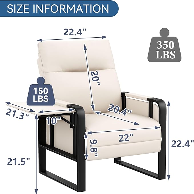 Aklaus Multifunctional Iron Frame Accent Chair with Foldable Side Table Reading Papasan Armchair with Extra Soft Cushion Oversized Chair for Living Room Office Bedroom Study (Beige Pack of 1)