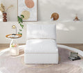 Single Cloud Sofa Chairs Boneless Cloud Chair Foam Couch Comfy Accent Bean Bag Chair for Reading Living Room Bedroom Apartment Office (White 1 Seater)