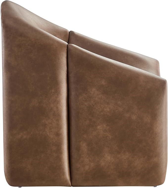 Modway EEI-6768-BRN Vivi Vegan Leather Accent Chair Brown
