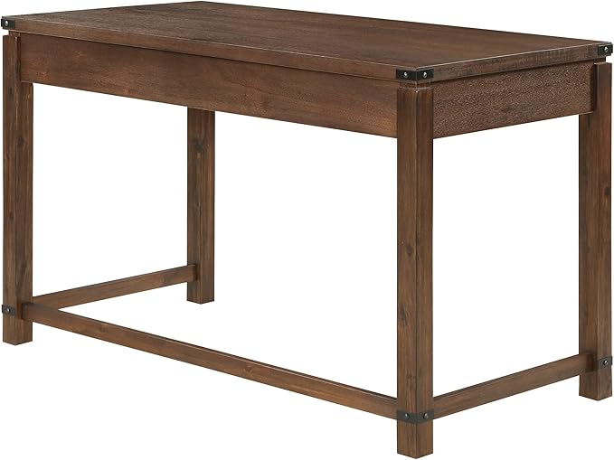 OSP Home Furnishings Baton Rouge Work Smart 48-Inch Sit-to-Stand Lift Desk Brushed Walnut Finish