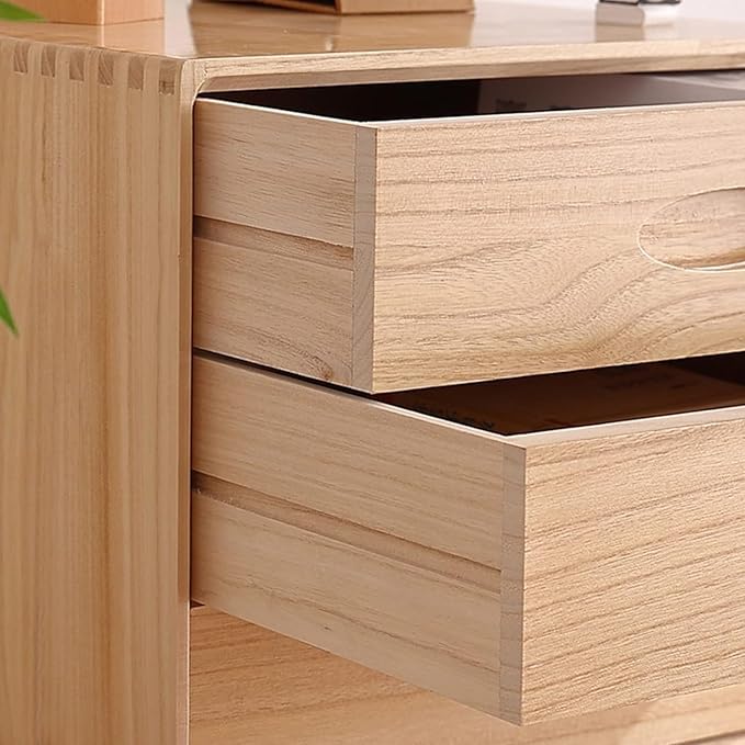 Multi-Layer Drawer Storage Box Flat File Cabinet With Lockable 1/2/3 Drawer Solid Wood A4 Treatment Storage Cabinet For Home Desktop Office(C1 drawer)