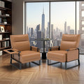 Accent Chair Set of 2 Living Room ChairsReading Chair Sofa Couch with Flip Up Tray Table Side Pockets for Apartment Bedroom and Small Spaces (1-Seater+1-Seater)