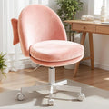 COMHOMA Vanity Chair with Velvet Fabric Small Tall Armless Chair with Back Cute Candy Chair for Girls Gift Living Room/Makeup Room/Bedroom/Kitchen (Height Use: Adjustable from Desk to Bar Height)